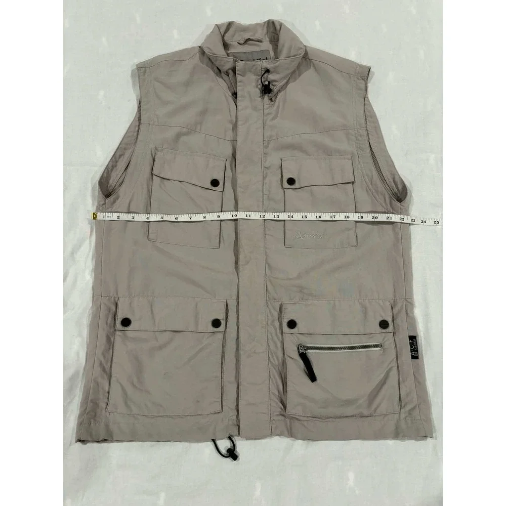 Schoffel Adventure Wear Mens Vest Beige Zip Pockets Utility Gorpcore Size‎ 50 XL
